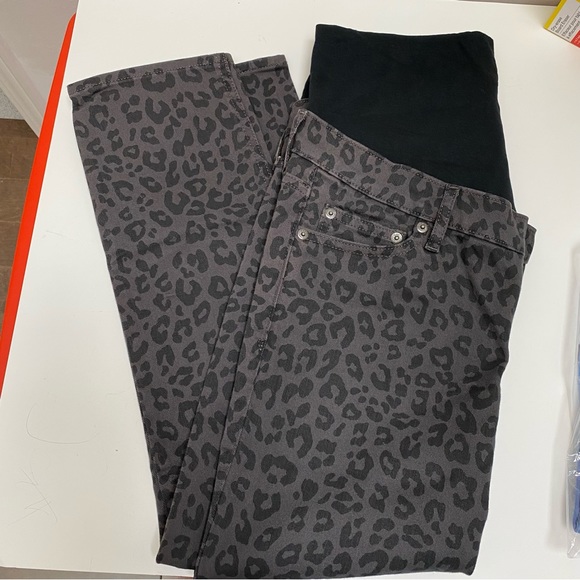 NWT Gap Maternity Leopard Full-Panel Jeans - Picture 4 of 12